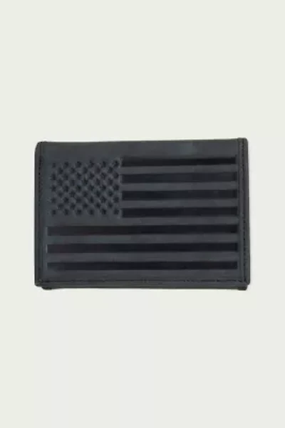 Flag Embossed Leather Trifold Wallet