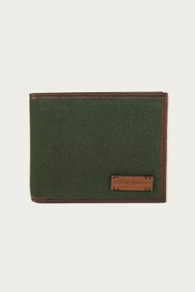 Canvas with Leather Trim Bifold Wallet