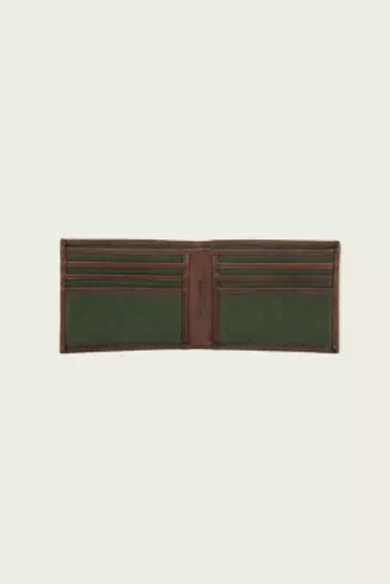 Canvas with Leather Trim Bifold Wallet