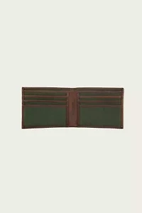 Canvas with Leather Trim Bifold Wallet