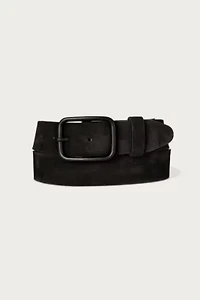 Distressed Suede Leather Belt