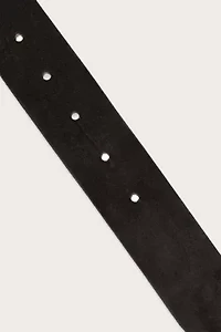 Distressed Suede Leather Belt