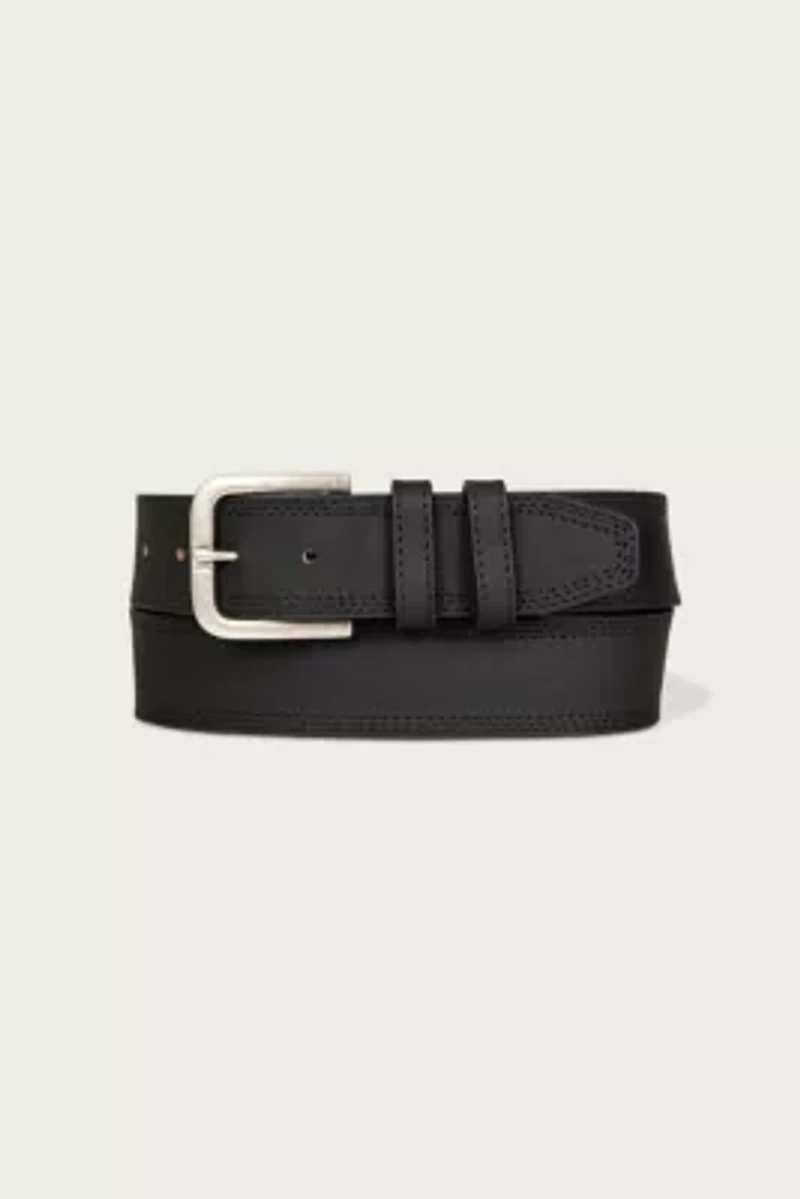 Triple Needle Stitched Leather Belt