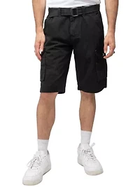 RAW X Men's Belted Relaxed Fit 12.5" Cargo Shorts