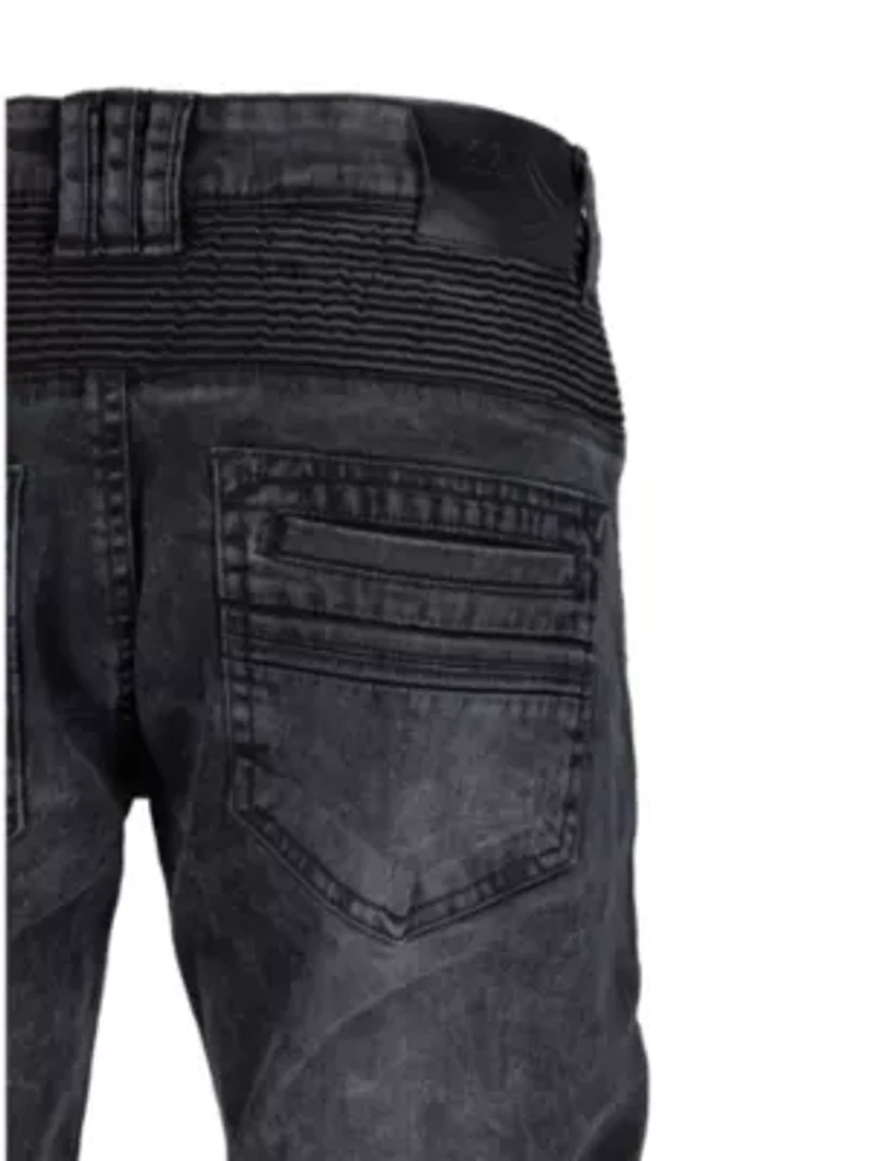 RAW X Men's Slim Tapered Flex Ripped Moto Jeans