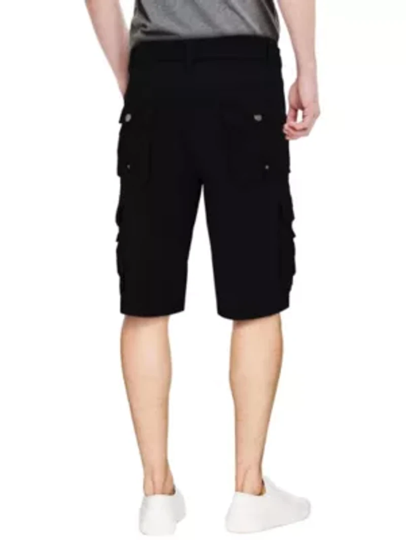 Men's Belted 12.5" Inseam Knee Length Cargo Shorts