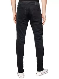 RAW X Men's Slim Tapered Leg Stretch Ripped Moto Jeans