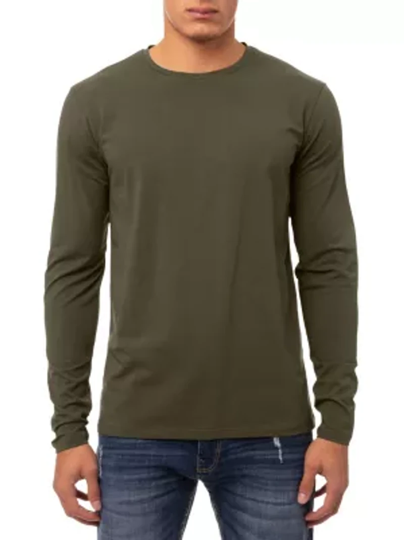 X RAY Men's Long Sleeve Crewneck T-Shirt