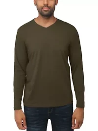 X RAY Men's Long Sleeve V-Neck T-Shirt