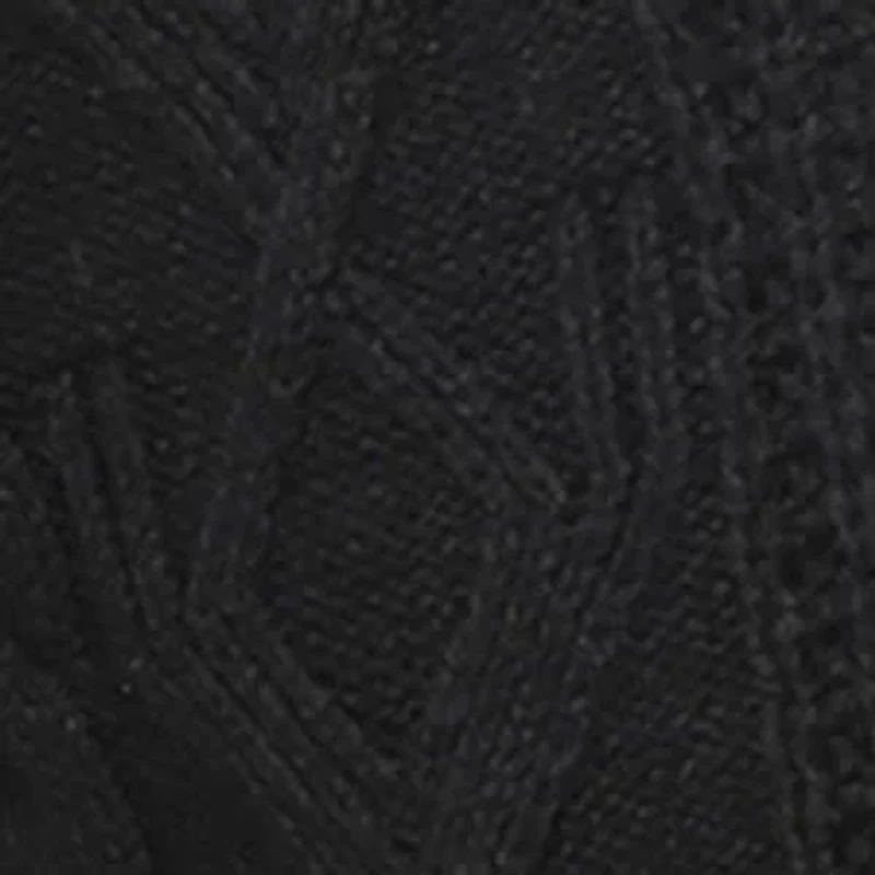 Men's Faux Shearling Lined Shawl Collar Cable Knit Cardigan Sweater