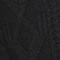 Men's Faux Shearling Lined Shawl Collar Cable Knit Cardigan Sweater