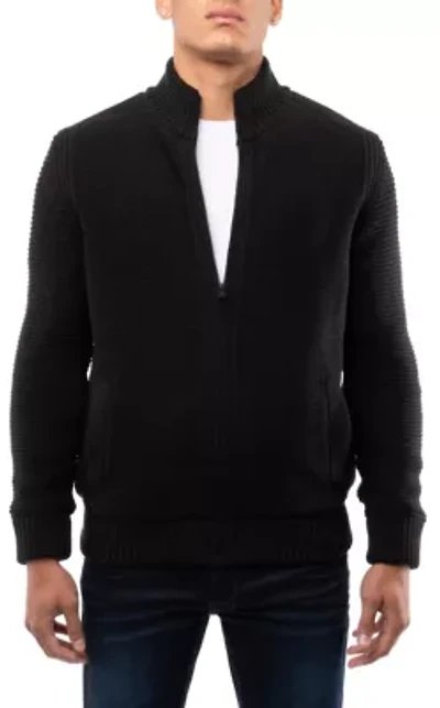 Men's Full-Zip High Neck Sweater Jacket