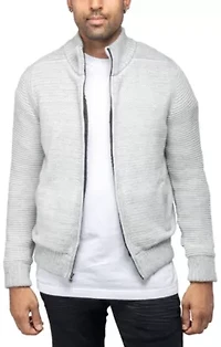 Men's Full-Zip High Neck Sweater Jacket