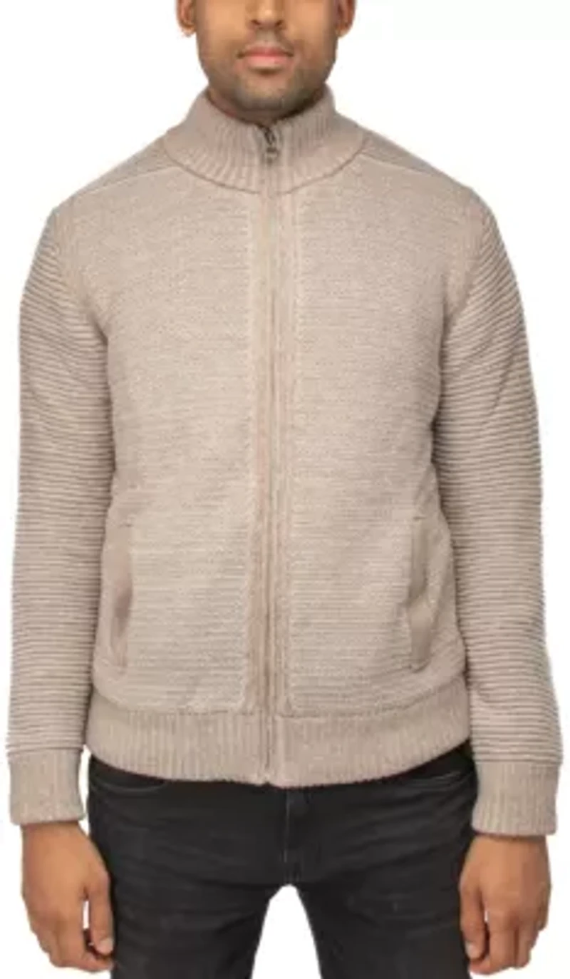 Men's Full-Zip High Neck Sweater Jacket