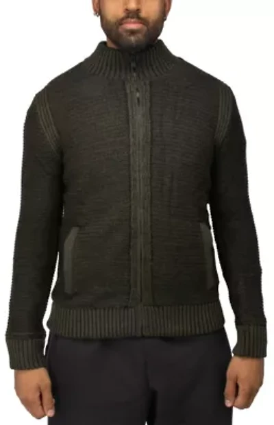 Men's Full-Zip High Neck Sweater Jacket