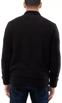 Men's Full-Zip High Neck Sweater Jacket