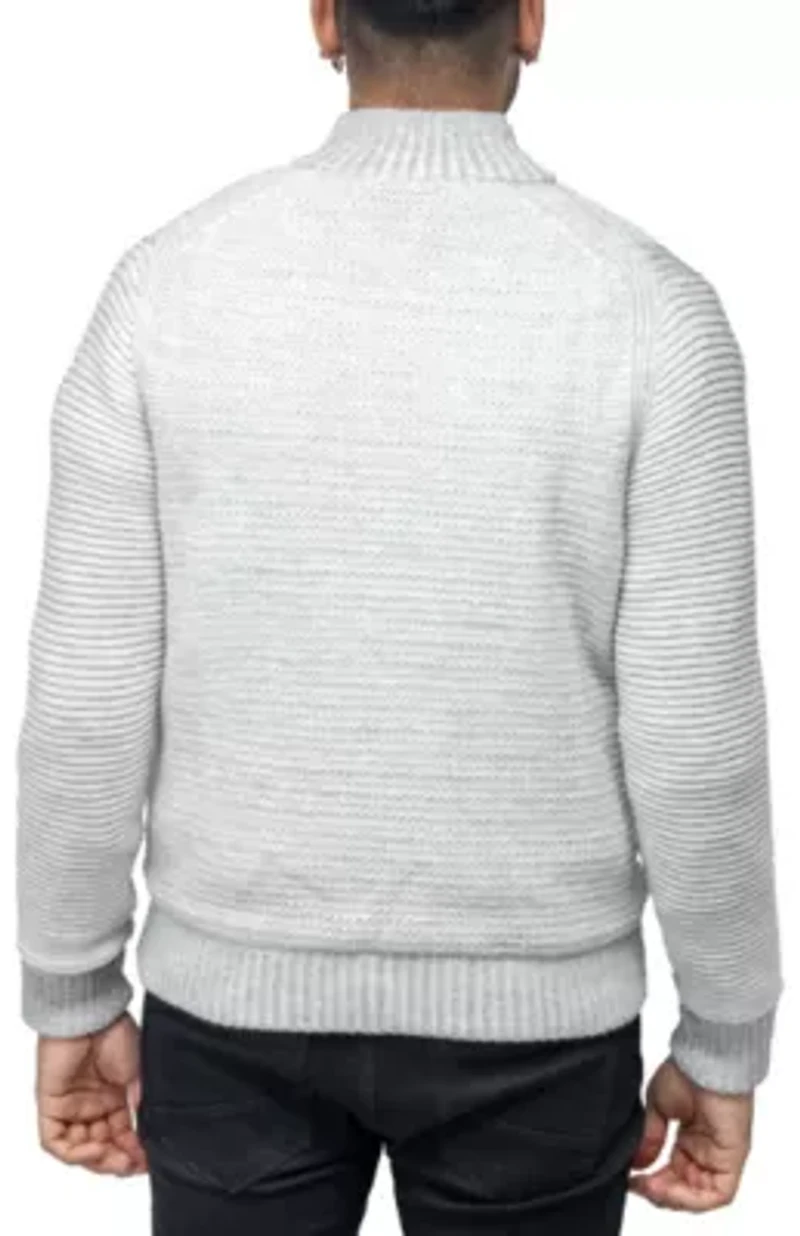 Men's Full-Zip High Neck Sweater Jacket