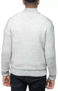 Men's Full-Zip High Neck Sweater Jacket