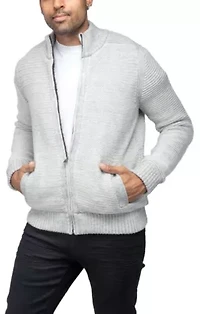 Men's Full-Zip High Neck Sweater Jacket