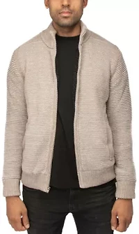Men's Full-Zip High Neck Sweater Jacket