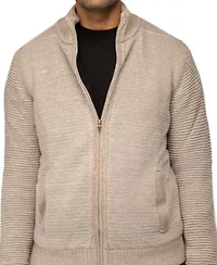 Men's Full-Zip High Neck Sweater Jacket