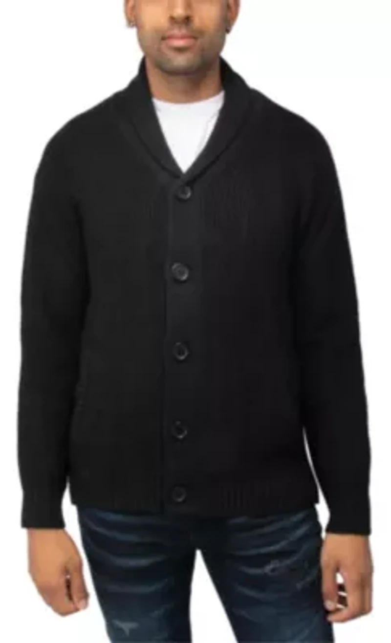 Big & Tall Shawl Collar Cardigan