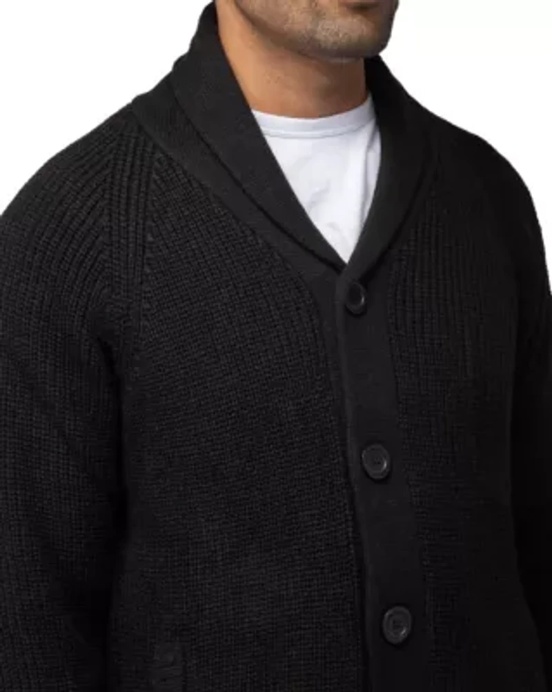 Big & Tall Shawl Collar Cardigan