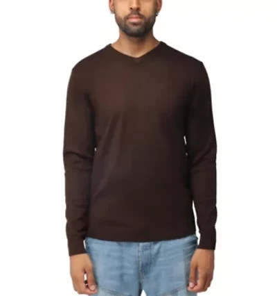 Big & Tall Basic Long Sleeve Mid-Weight V-Neck Sweater