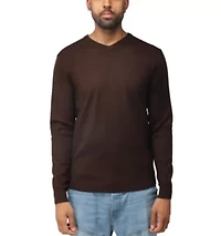 Big & Tall Basic Long Sleeve Mid-Weight V-Neck Sweater