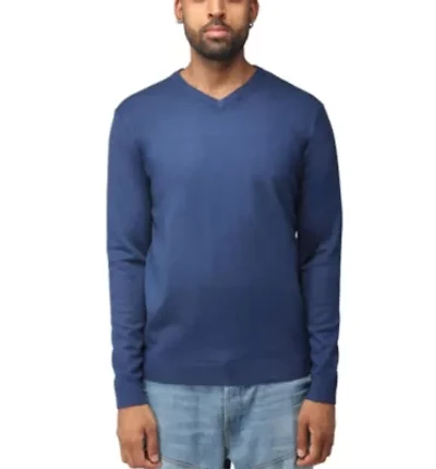 Big & Tall Basic Long Sleeve Mid-Weight V-Neck Sweater