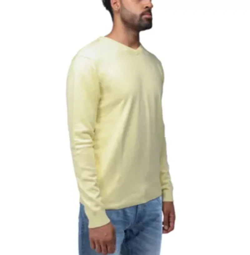 Big & Tall Basic Long Sleeve Mid-Weight V-Neck Sweater