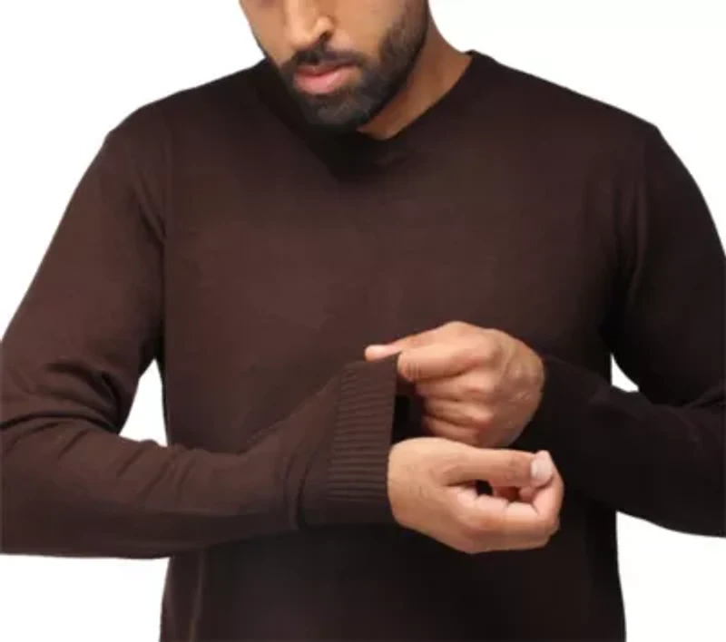 Big & Tall Basic Long Sleeve Mid-Weight V-Neck Sweater