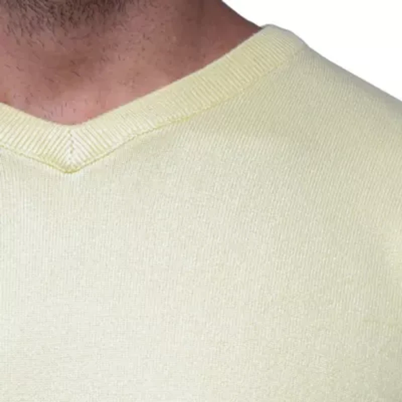 Big & Tall Basic Long Sleeve Mid-Weight V-Neck Sweater