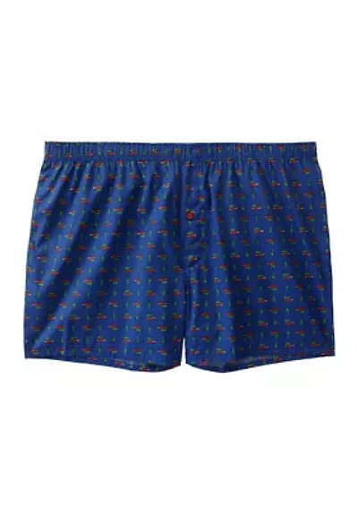 Big & Tall Holiday Truck Printed Boxers