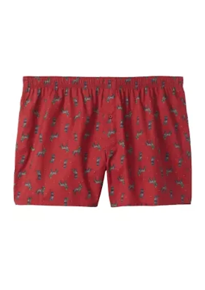 Big & Tall Holiday Dog Boxers