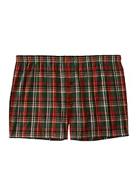 Big & Tall Plaid Printed Boxers