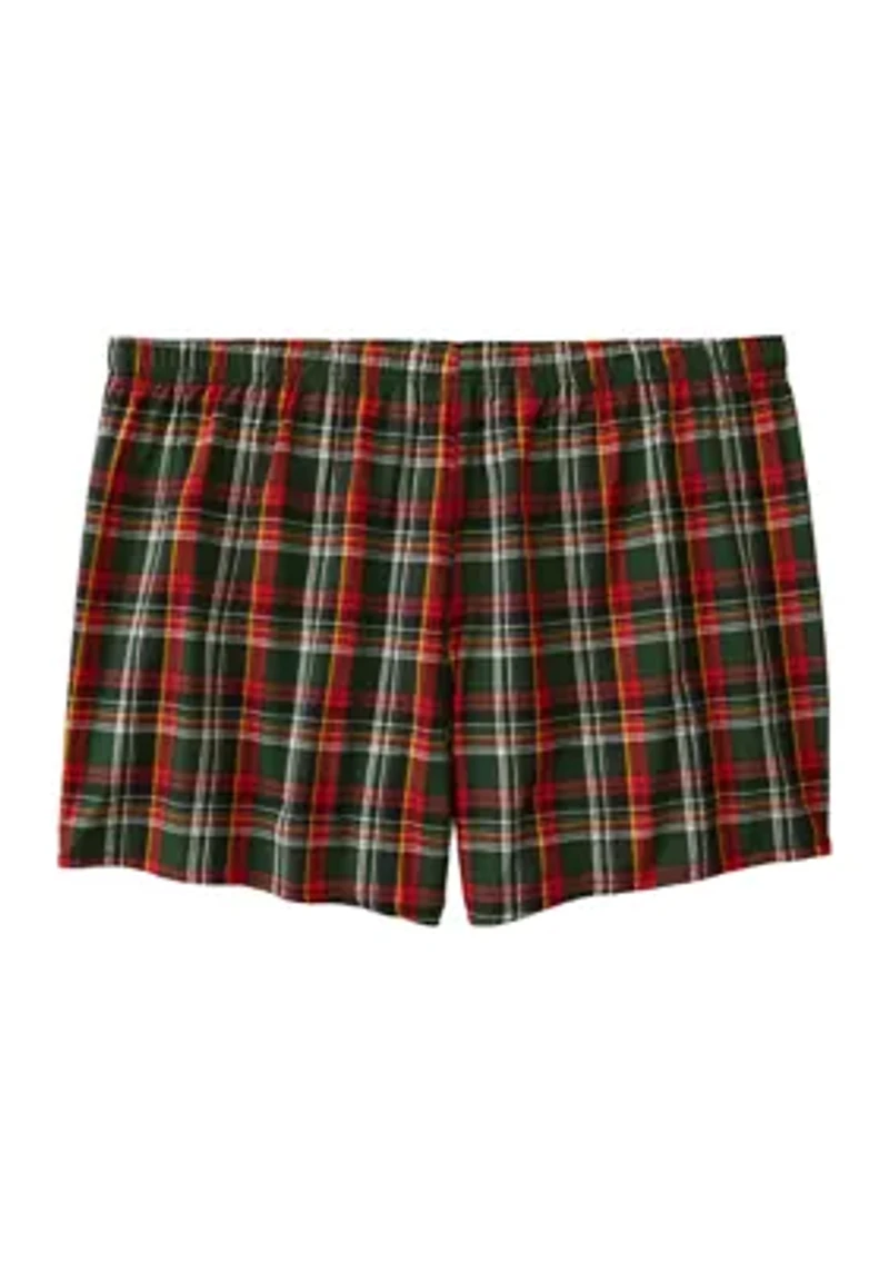 Big & Tall Plaid Printed Boxers