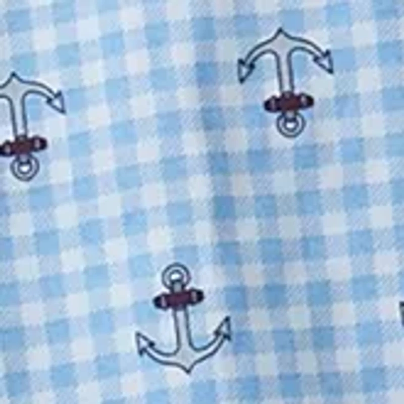 Big & Tall Gingham Anchor Printed Boxers