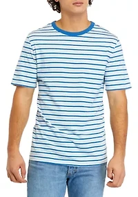 Short Sleeve Crew Neck Striped T-Shirt