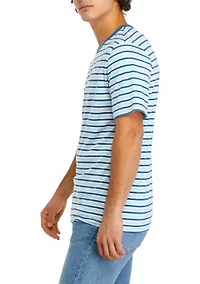 Short Sleeve Crew Neck Striped T-Shirt