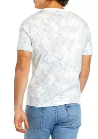 Short Sleeve Crew Neck Printed T-Shirt
