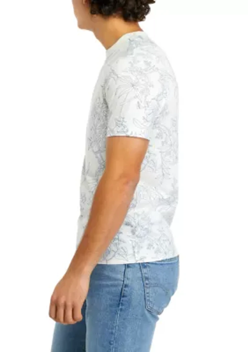 Short Sleeve Crew Neck Printed T-Shirt