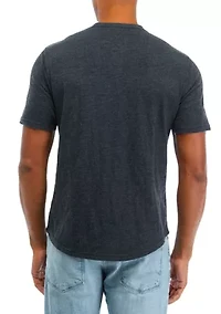 Solid Slub Henley T-Shirt