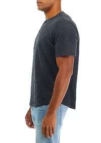 Solid Slub Henley T-Shirt