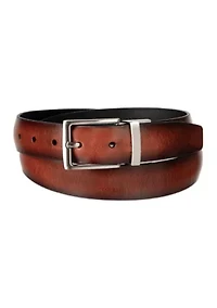 Men's Burnished Edge Reversible Dress Belt