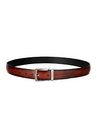 Men's Burnished Edge Reversible Dress Belt