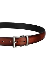 Men's Burnished Edge Reversible Dress Belt