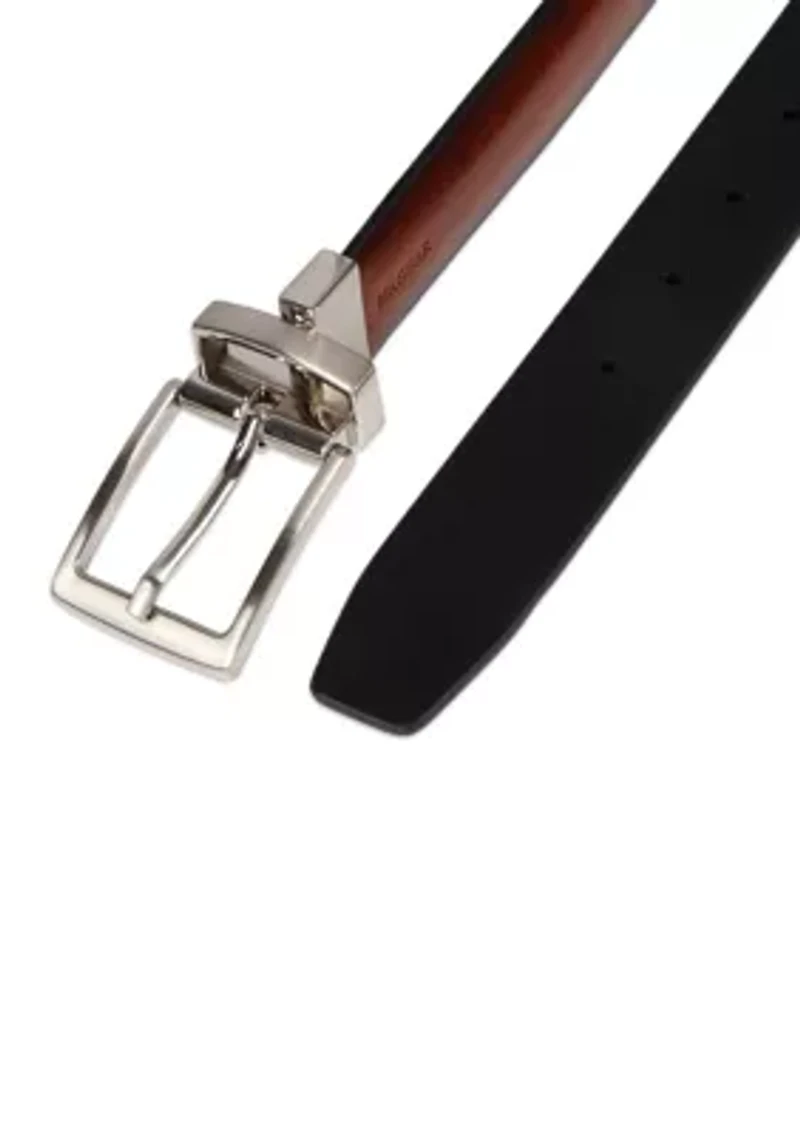 Men's Burnished Edge Reversible Dress Belt
