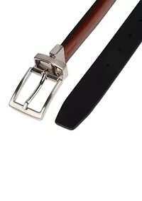 Men's Burnished Edge Reversible Dress Belt