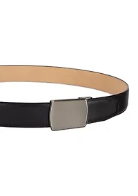 Men's Plaque Tension Buckle Dress Belt